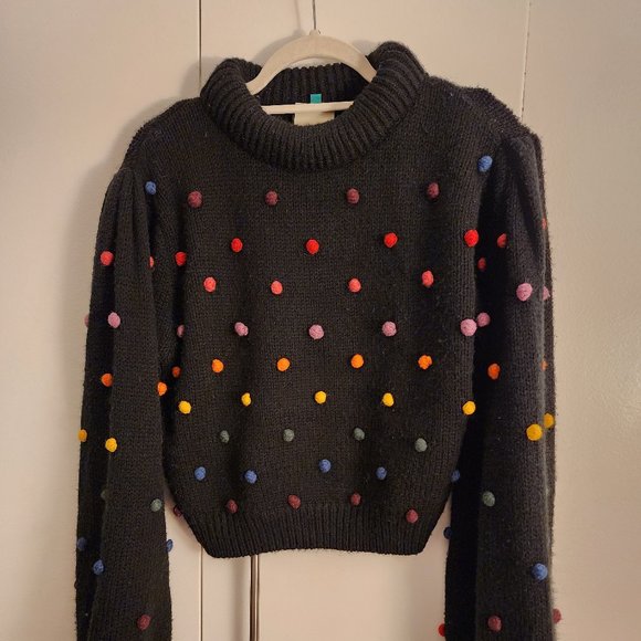 Farm Rio Pom Pom Sweater, Crewneck - Picture 1 of 2